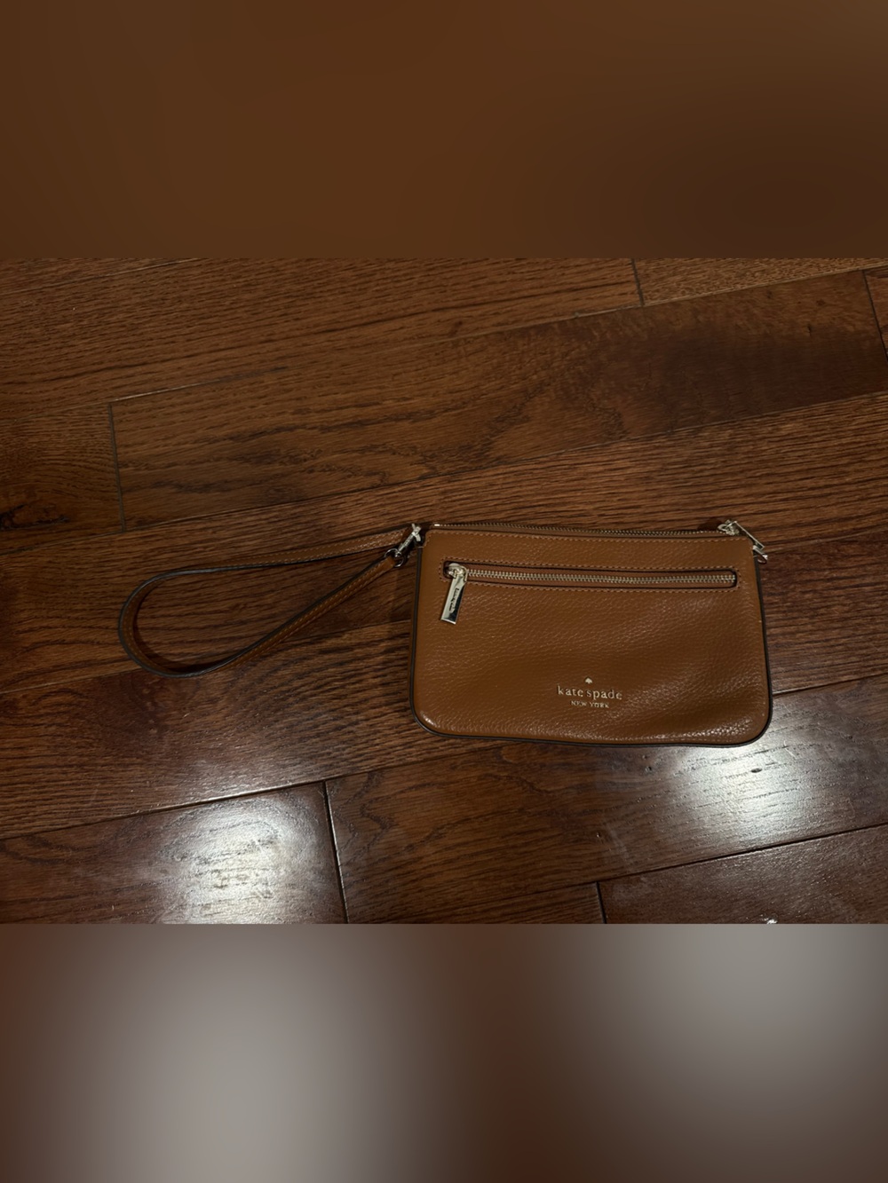 kate spade Leather Wristlet in Brown